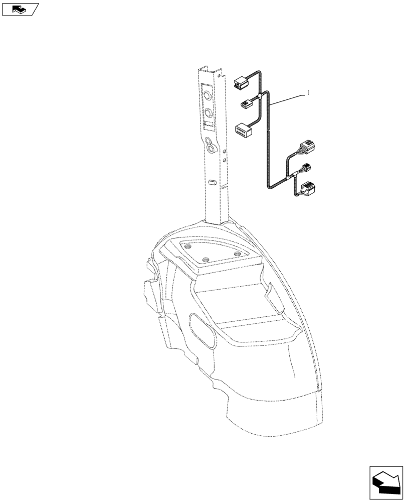 Схема запчастей Case IH MAXXUM 110 - (55.050.AH[01]) - AIR CONDITIONING - CAB HARNESS (55) - ELECTRICAL SYSTEMS