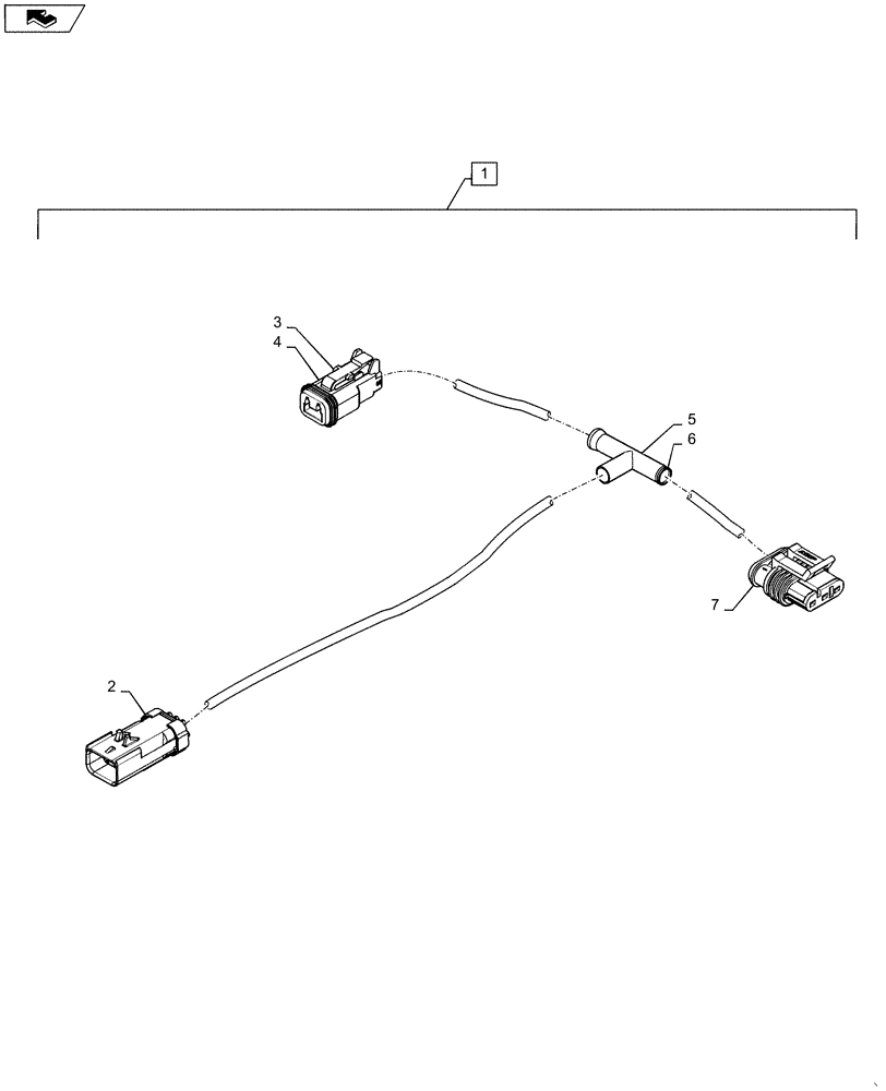 Схема запчастей Case IH MAGNUM 180 - (55.100.15) - HARNESS, SUSPENSION AXLE SENSOR (55) - ELECTRICAL SYSTEMS