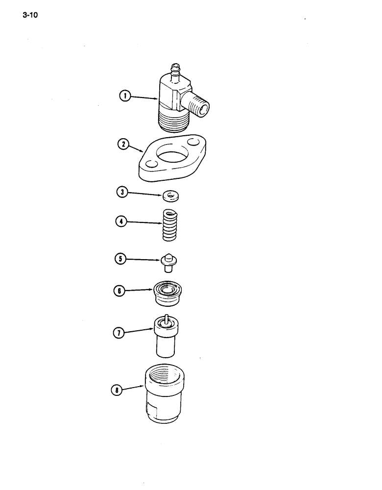 Схема запчастей Case IH 255 - (3-10) - FUEL INJECTOR NOZZLE (03) - FUEL SYSTEM