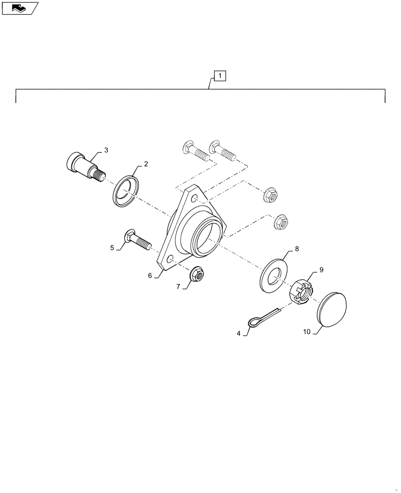 Схема запчастей Case IH 1225 - (77.105.AG[05]) - ROW CLEANER HUB ASSEMBLY (77) - SEEDING/PLANTING