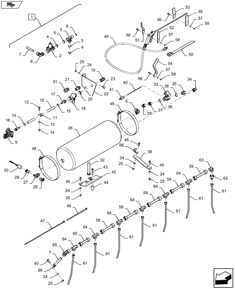 Схема запчастей Case IH LB424S XL - (88.068.006[01]) - DIA KIT: PNEUMATIC KNOTTER BLOW OFF KIT (88) - ACCESSORIES