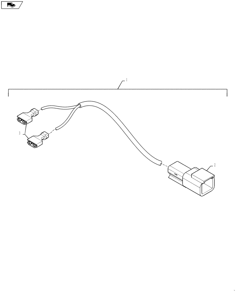 Схема запчастей Case IH MAGNUM 250 - (55.511.AM[01]) - HARNESS, BEACON LIGHT ADAPTER (55) - ELECTRICAL SYSTEMS