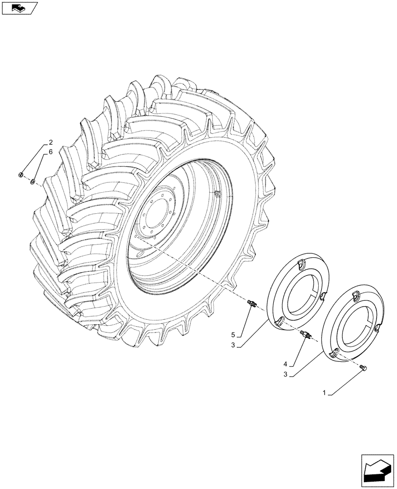 Схема запчастей Case IH FARMALL 85C - (39.140.AL[02]) - VAR - 330470 - WHEEL WEIGHT, REAR - NAR (39) - FRAMES AND BALLASTING