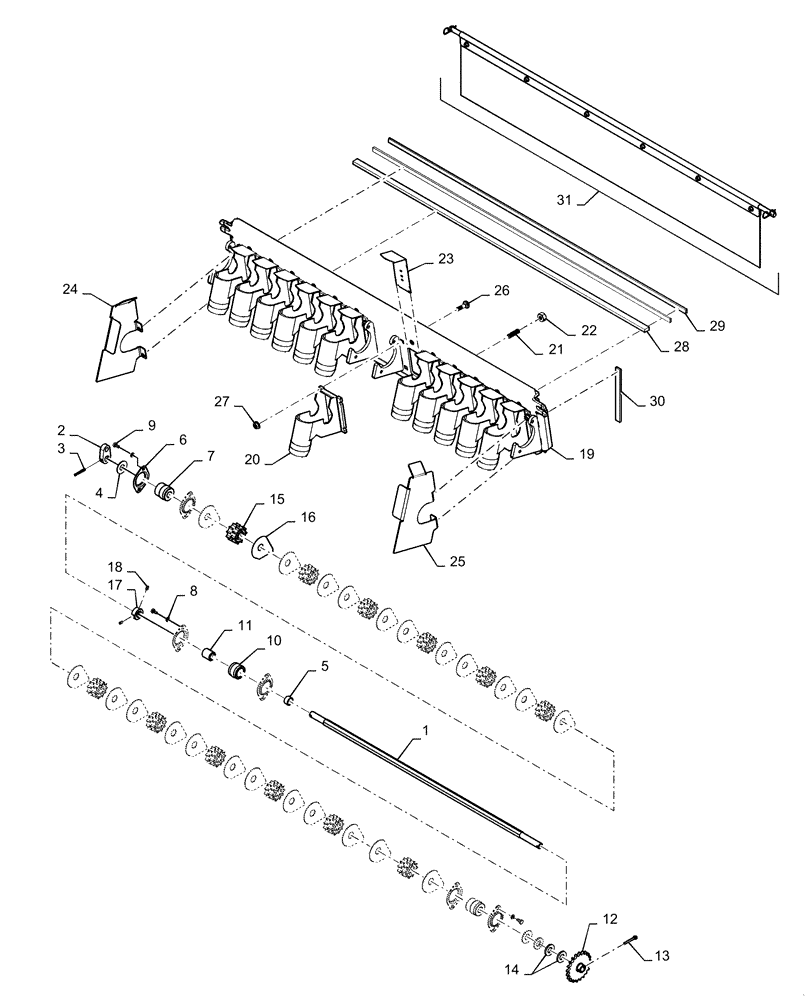 Схема запчастей Case IH 500 - (60.110.AD[03]) - METER ROLLERS 30 FOOT 7.5 INCH (60) - PRODUCT FEEDING