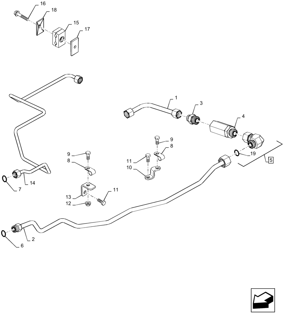 Схема запчастей Case IH MAGNUM 235 - (41.432.AC[02]) - STEERING SYSTEM, MFD WITH AUTOGUIDANCE (41) - STEERING