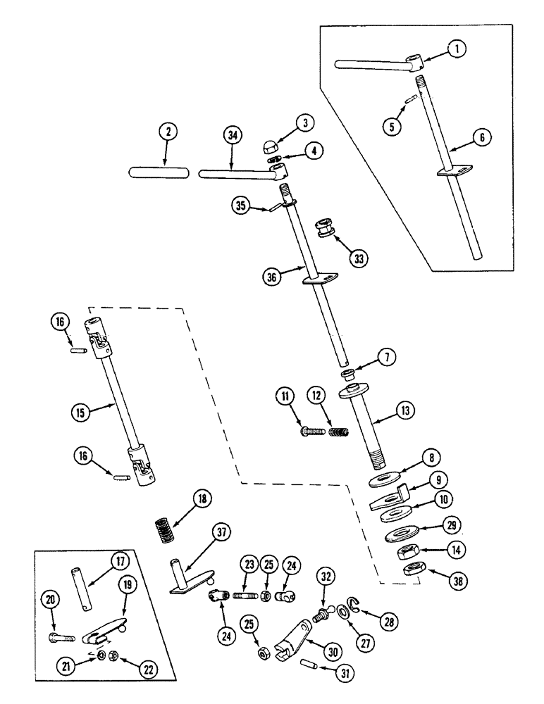 Схема запчастей Case IH 1594 - (3-40) - THROTTLE HAND CONTROL, TRACTORS WITH CAB (03) - FUEL SYSTEM