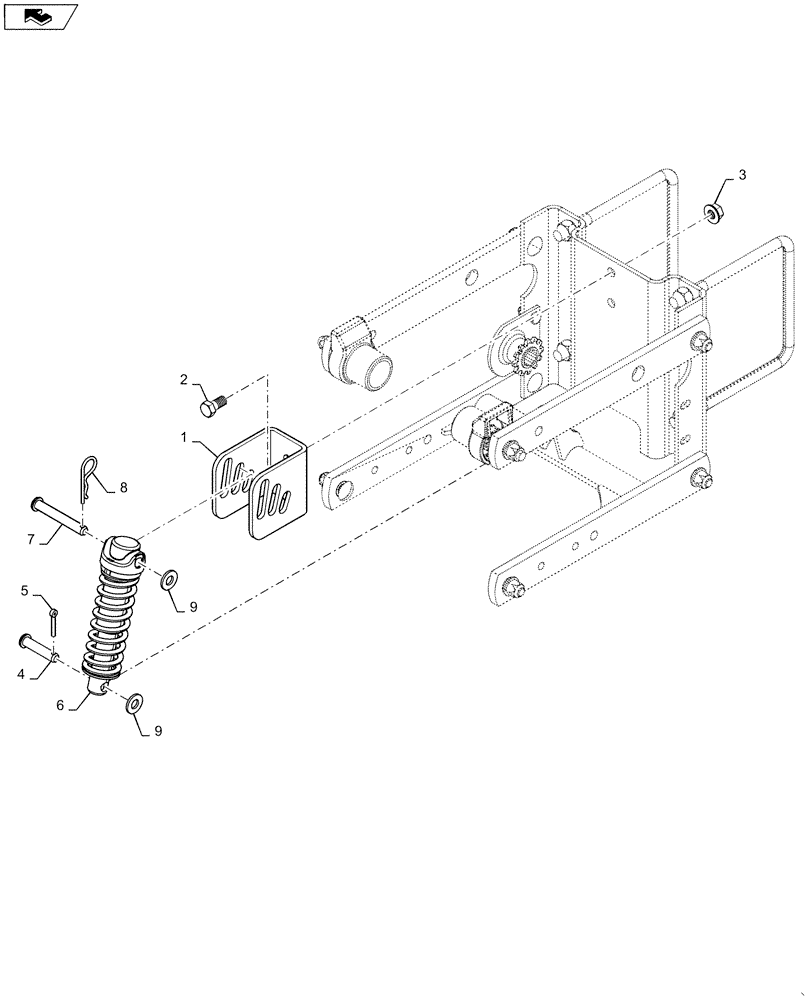 Схема запчастей Case IH 1255 - (79.940.AI[07]) - MECHANICAL DOWN PRESSURE SPRING (79) - PLANTING