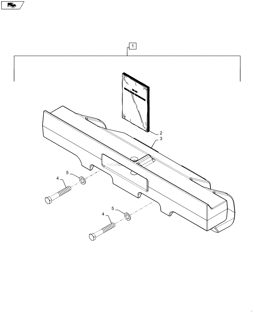 Схема запчастей Case IH MAGNUM 290 - (88.039.01) - DIA KIT, FRONT WEIGHT BRACKET (88) - ACCESSORIES