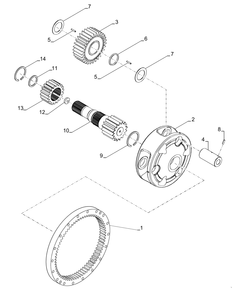 Схема запчастей Case IH MAGNUM 340 - (27.120.AF[03]) - REAR AXLE, PLANETARY - MAGNUM 340 (27) - REAR AXLE SYSTEM