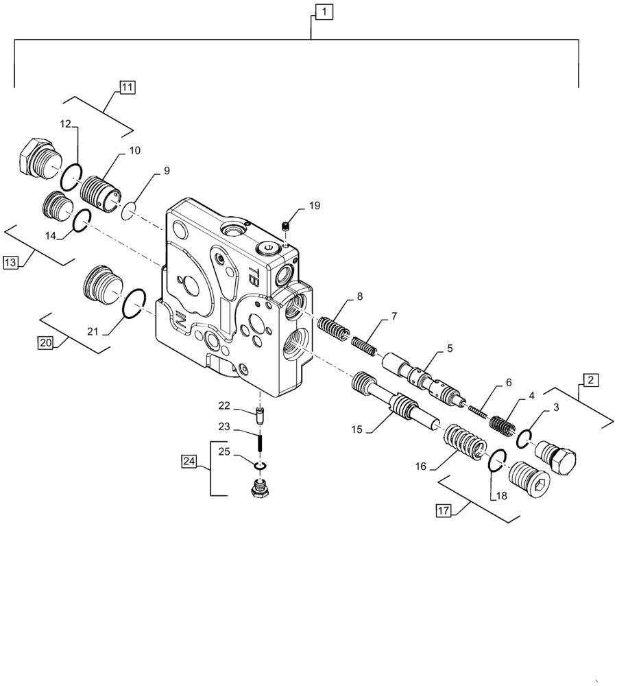 Схема запчастей Case IH MAGNUM 315 - (35.220.AM[01]) - TRAILER BRAKE VALVE - POWERSHIFT (35) - HYDRAULIC SYSTEMS