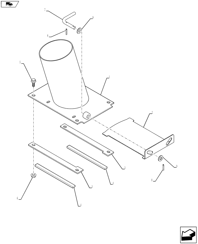 Схема запчастей Case IH 500 - (77.904.AC[02]) - CLEANOUT CHUTE ASSY (77) - SEEDING/PLANTING