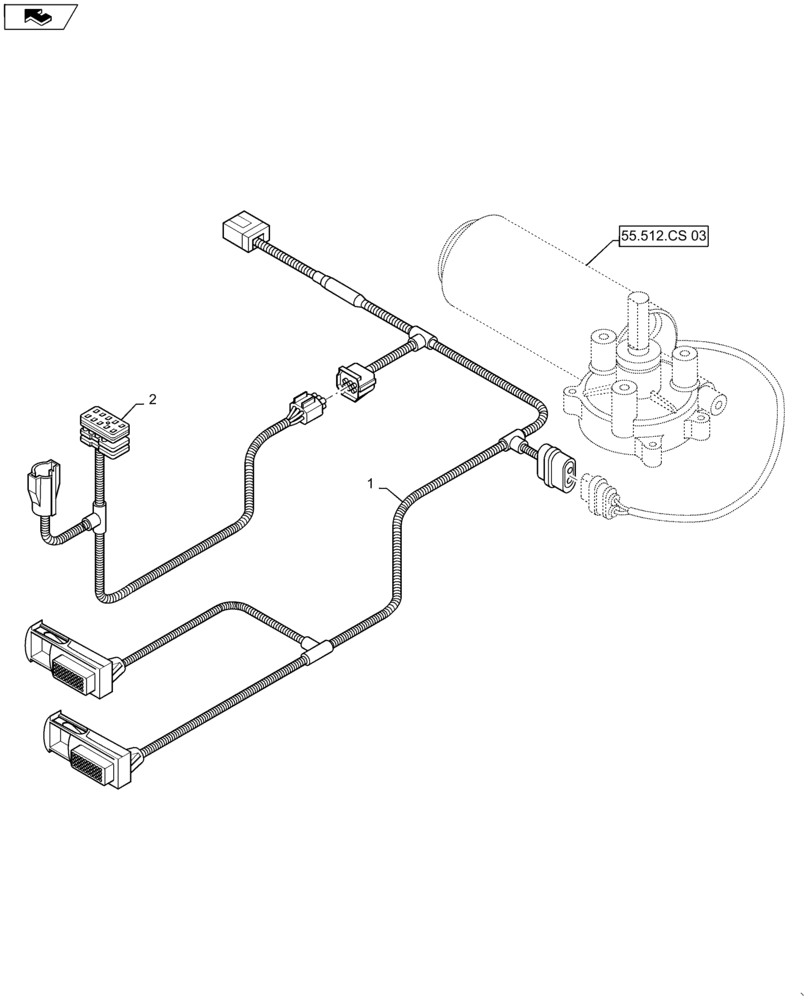 Схема запчастей Case IH MAXXUM 115 - (55.512.CS[04]) - VAR - 330019, 331145, 331146 - ARMREST CONTROL UNIT - ELECTRONIC ADJUSTMENT CONTROL - HARNESS (55) - ELECTRICAL SYSTEMS