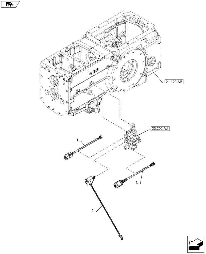 Схема запчастей Case IH FARMALL 95C - (55.024.AH[04]) - VAR - 390381, 743564 - SOLENOID VALVE, SOLENOID (55) - ELECTRICAL SYSTEMS