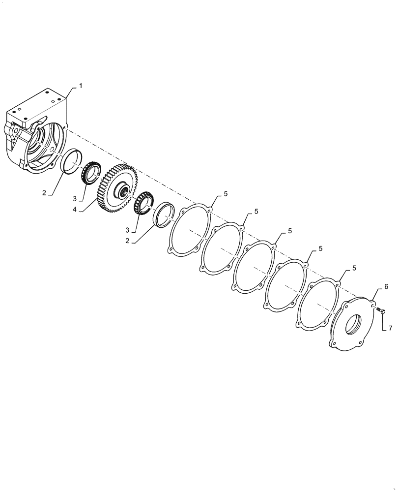 Схема запчастей Case IH MAGNUM 340 - (21.506.BG[04]) - VAR - 429334, 429335 - TRANSMISSION - CVT - HYDRO PUMP GEAR HOUSING ASSY. (21) - TRANSMISSION