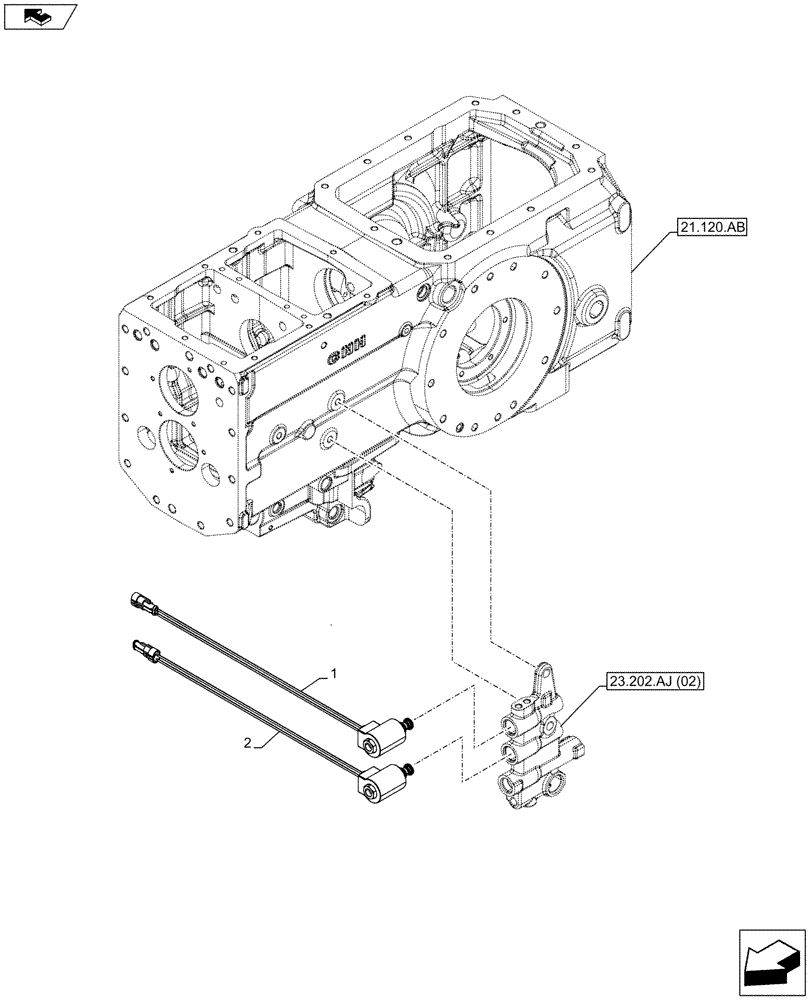 Схема запчастей Case IH FARMALL 115C - (55.024.AH[01]) - VAR - 743564 - SOLENOID VALVE, SOLENOID (55) - ELECTRICAL SYSTEMS