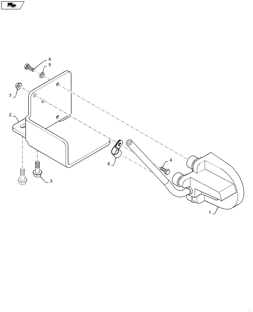 Схема запчастей Case IH MAGNUM 190 - (55.418.02) - RADAR MOUNTING, SADDLE SUSPENSION (55) - ELECTRICAL SYSTEMS