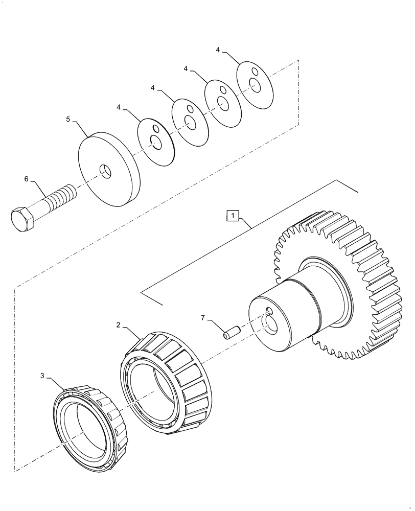 Схема запчастей Case IH MAGNUM 340 - (21.507.AG[03]) - TRANSMISSION - CVT - REVERSE IDLER SHAFT ASSY. (21) - TRANSMISSION