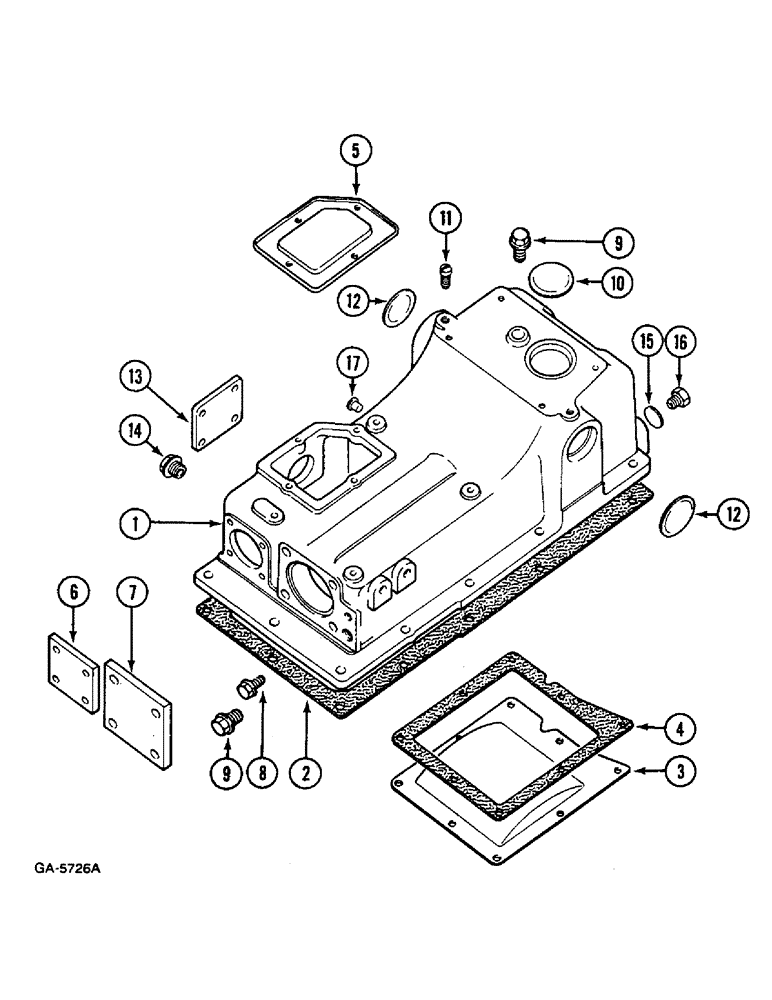 Схема запчастей Case IH 633 - (8-484) - LIFT HOUSING WITHOUT HYDRAULIC LIFT (08) - HYDRAULICS