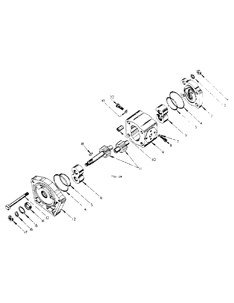 Схема запчастей Case IH 434 - (5-08) - HYDRAULIC PUMP, 704330R95 - HYDRAULIC ATTACHMENTS (08) - HYDRAULICS