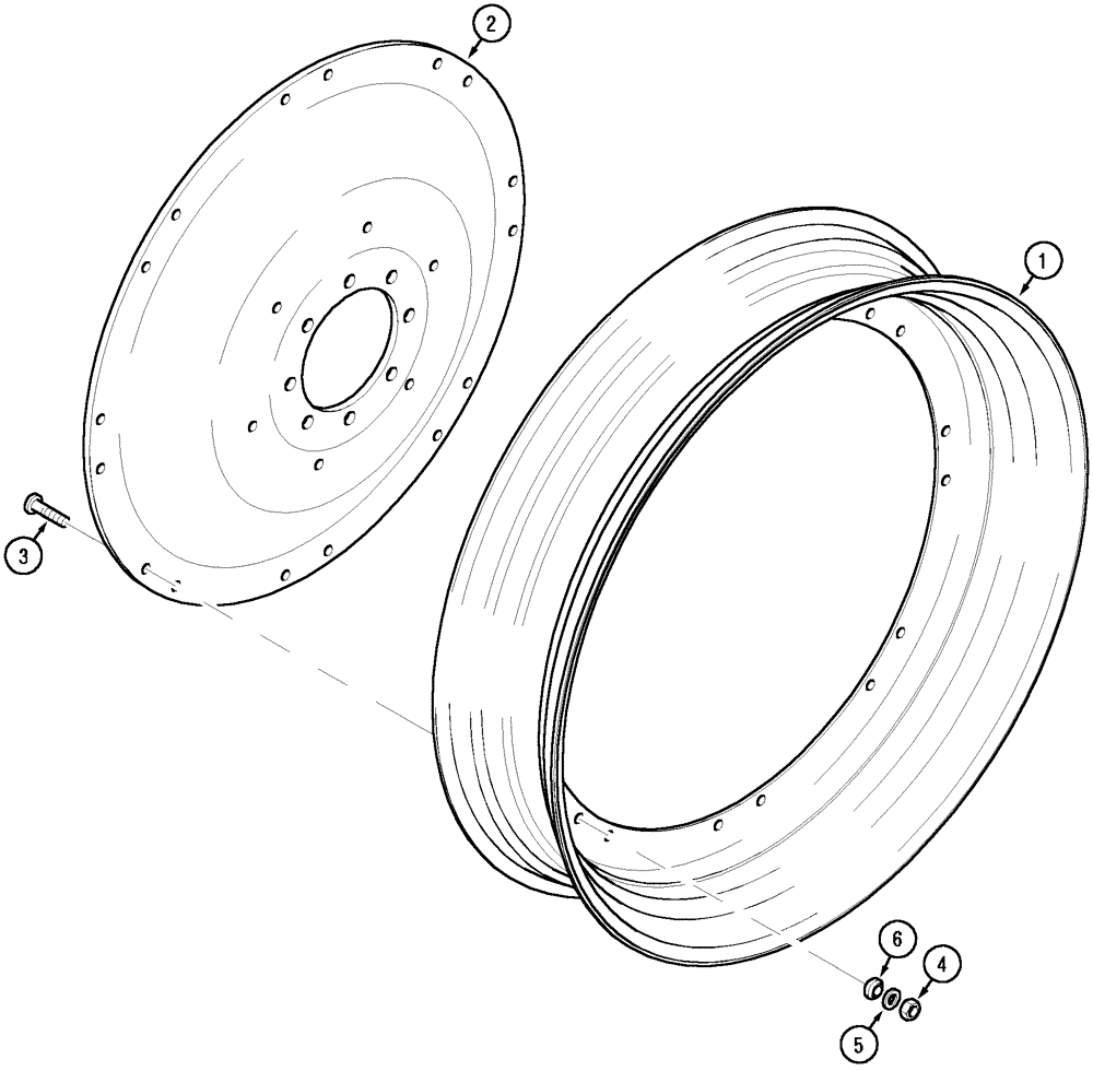 Схема запчастей Case IH MX100C - (06-37) - REAR WHEELS (06) - POWER TRAIN