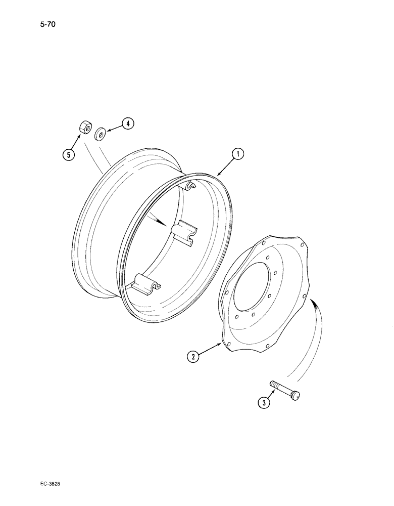 Схема запчастей Case IH 495 - (5-070) - FRONT WHEELS, "CAN - AM" (05) - STEERING