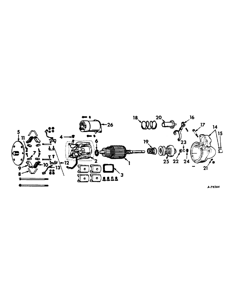 Схема запчастей Case IH 504 - (093) - ELECTRICAL SYSTEM, CRANKING MOTOR, DELCO-REMY, CARBURETED ENGINE TRACTORS (06) - ELECTRICAL SYSTEMS