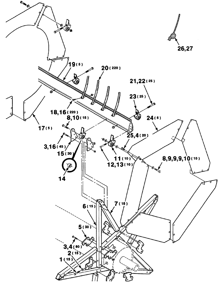 Схема запчастей Case IH 325 - (6-08) - PICKUP REEL - 15 FOOT (UNIVERSAL) (58) - ATTACHMENTS/HEADERS