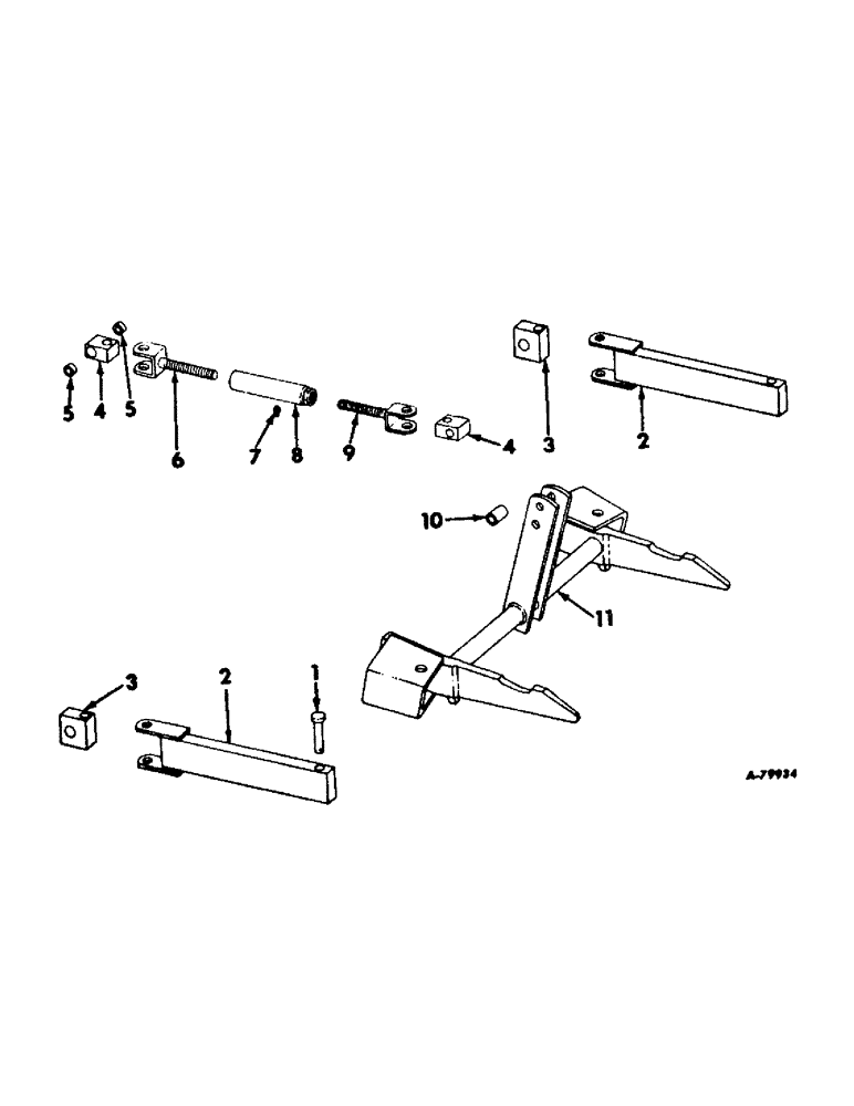 Схема запчастей Case IH 170 - (AS-09) - TWO-POINT FAST HITCH ADAPTER, FOR 6-ROW WIDE AND NARROW 