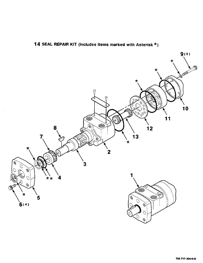 Схема запчастей Case IH 425 - (8-16) - HYDRAULIC MOTOR ASSEMBLY, DRAPER DRIVE, 700717304 HYDRAULIC MOTOR ASSEMBLY COMPLETE (35) - HYDRAULIC SYSTEMS