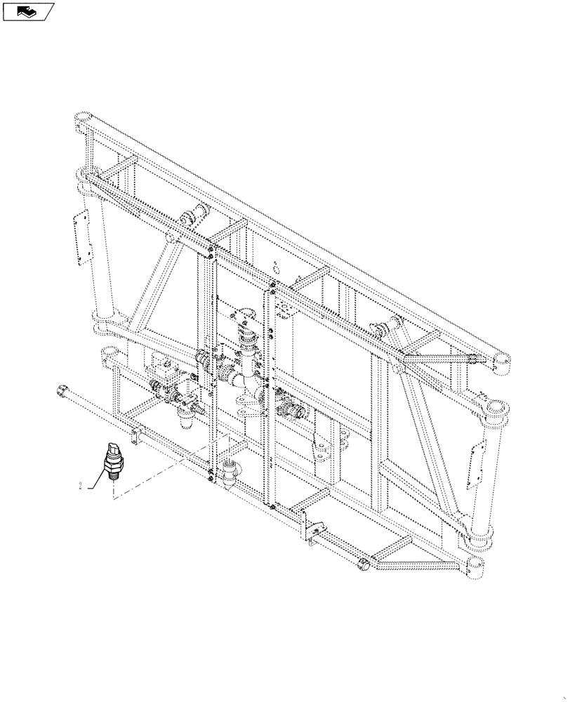 Схема запчастей Case IH 4420 - (09-094) - ELECTRICAL, 5 SECTION PLUMBING, CS Liquid Plumbing