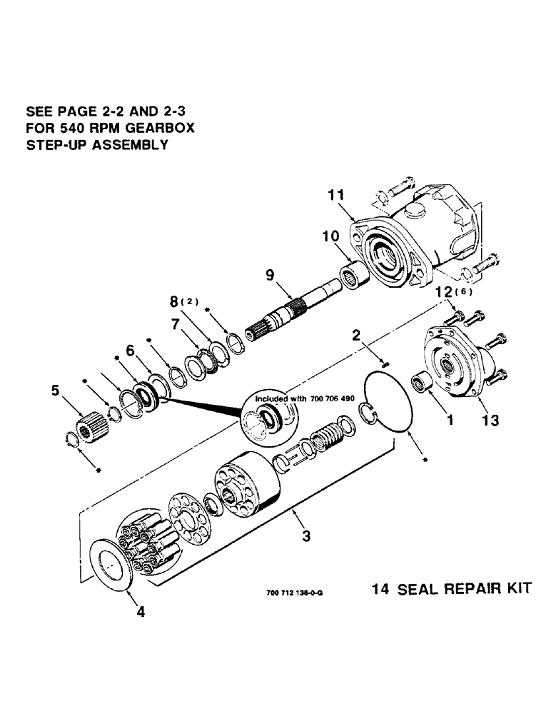 Схема запчастей Case IH 8370 - (8-08) - HYDROSTATIC PUMP, PTO ASSEMBLY, 540 RPM (08) - HYDRAULICS