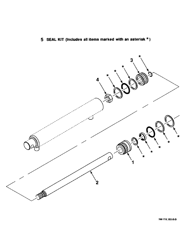 Схема запчастей Case IH 8465T - (8-14) - HYDRAULIC CYLINDER ASSEMBLY, KICKER, 700712161 HYDRAULIC CYLINDER COMPLETE, 2" BORE BY 12" STROKE (07) - HYDRAULICS