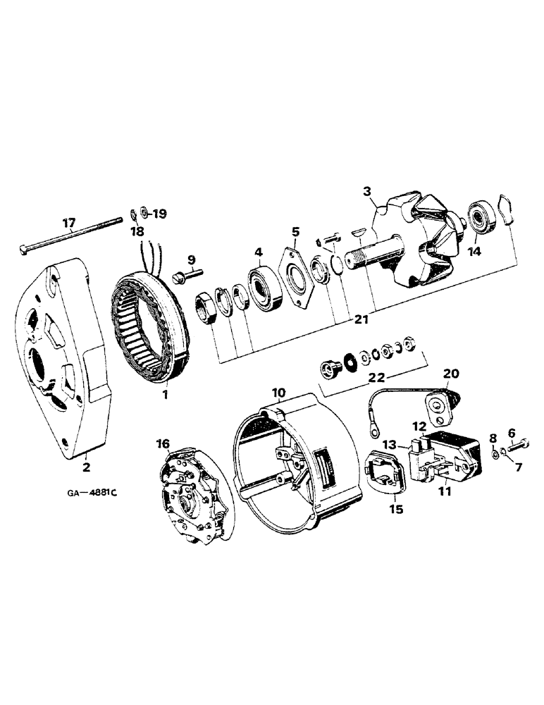 Схема запчастей Case IH D-179 - (09-16) - ALTERNATOR, 28 AMP 