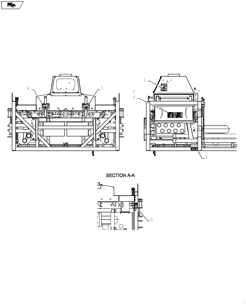 Схема запчастей Case IH 810 - (90.108.07) - METERING FRAME DECALS (90) - PLATFORM, CAB, BODYWORK AND DECALS