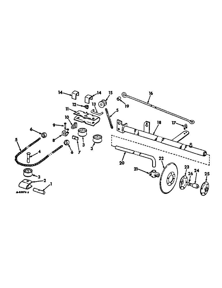 Схема запчастей Case IH 58-SERIES - (P-25) - MARKER UNIT, DISK TYPE, FOR 8-ROW PLANTERS 