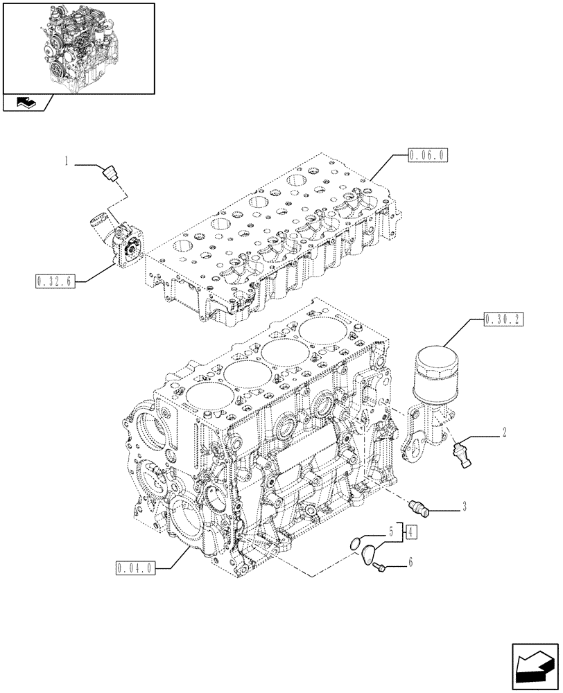 Схема запчастей Case IH FARMALL 80 - (0.70.0) - DIAGNOSTIC SENSOR (01) - ENGINE