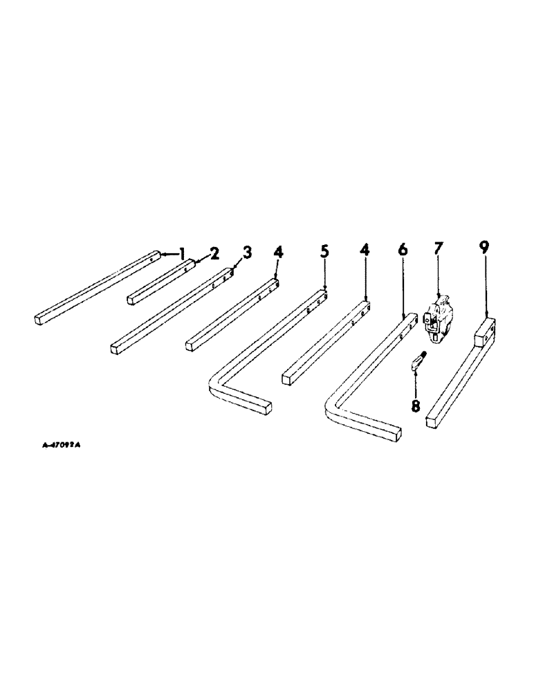 Схема запчастей Case IH 266 - (R-18) - SQUARE TOOL BAR AND ATTACHING CLAMP 