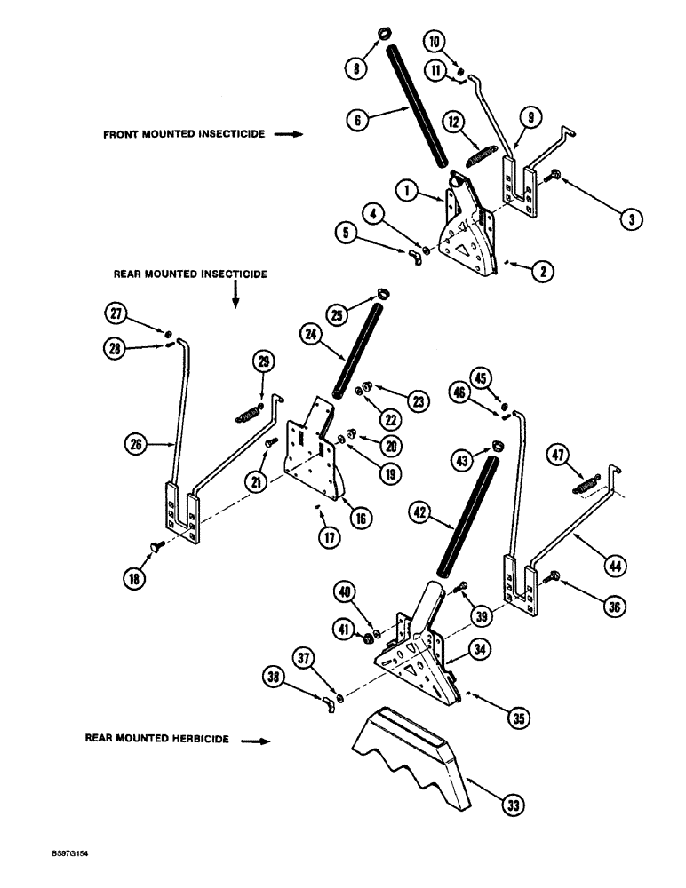 Схема запчастей Case IH 900 - (9-292) - FRONT MOUNTED INSECTICIDE SPREADER, CYCLO AIR AND PLATE PLANTERS (09) - CHASSIS/ATTACHMENTS