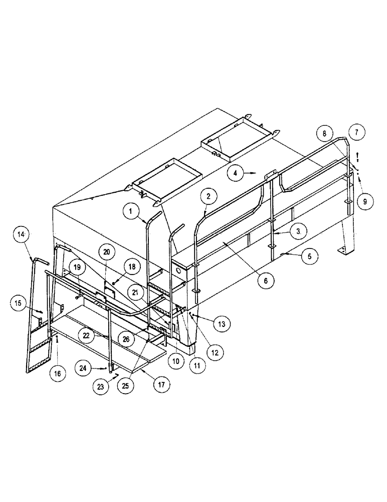 Схема запчастей Case IH 2400 - (E50) - LADDERS AND RAILING - DISCONTINUED 