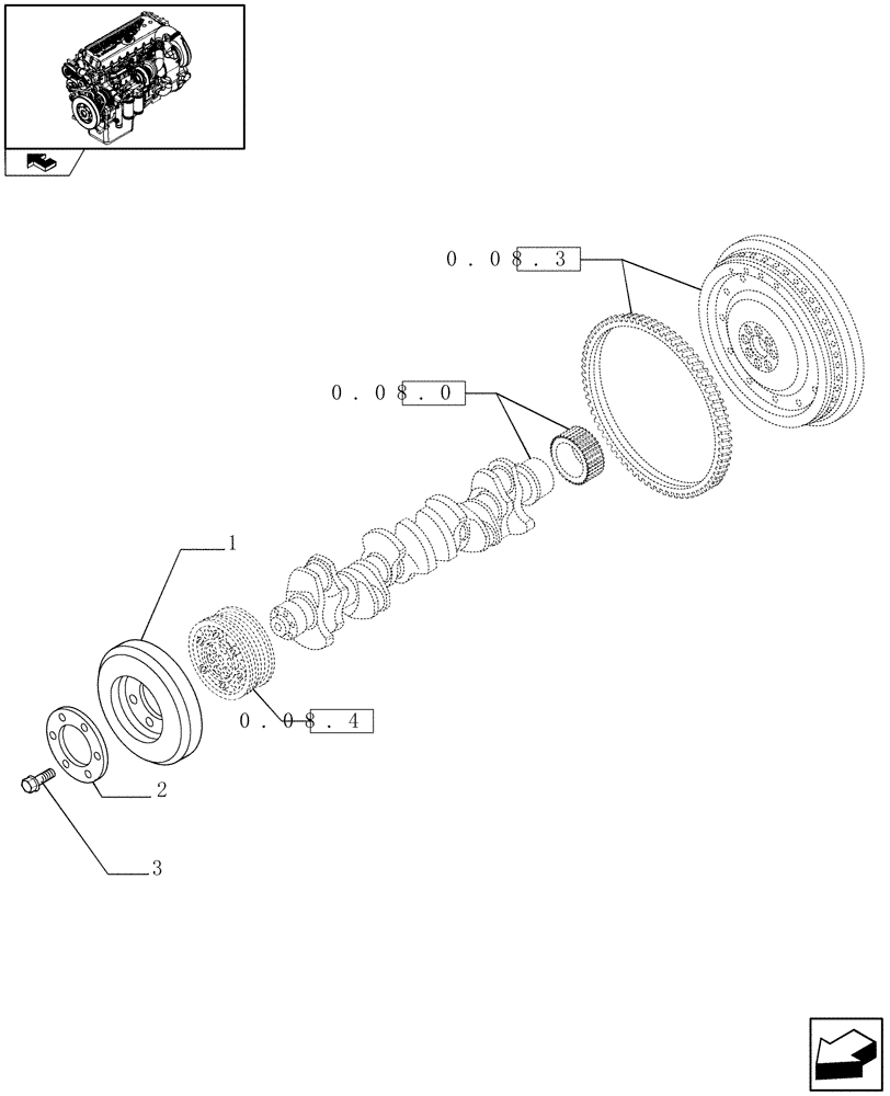 Схема запчастей Case IH F3CE0684C E002 - (0.08.42) - DAMPER (504195316) 