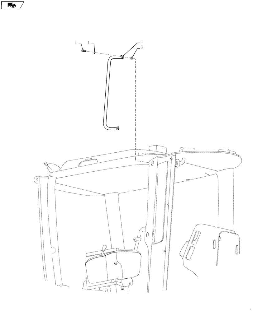 Схема запчастей Case IH 4420 - (01-047) - MONITOR MOUNTING GROUP Cab Interior