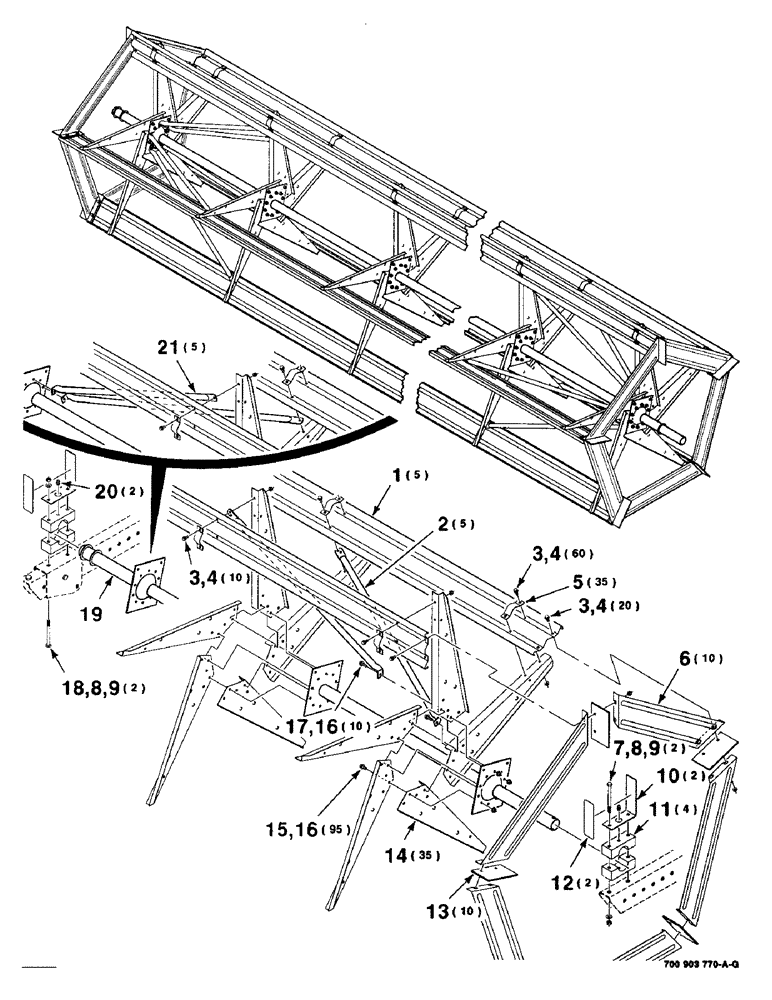 Схема запчастей Case IH 8820 - (3-02) - REEL ASSEMBLY, 21 FOOT, HK60889, 21 FOOT REEL ASSEMBLY COMPLETE, TO BE ORDERED THRU WHOLEGOODS ONLY (09) - CHASSIS