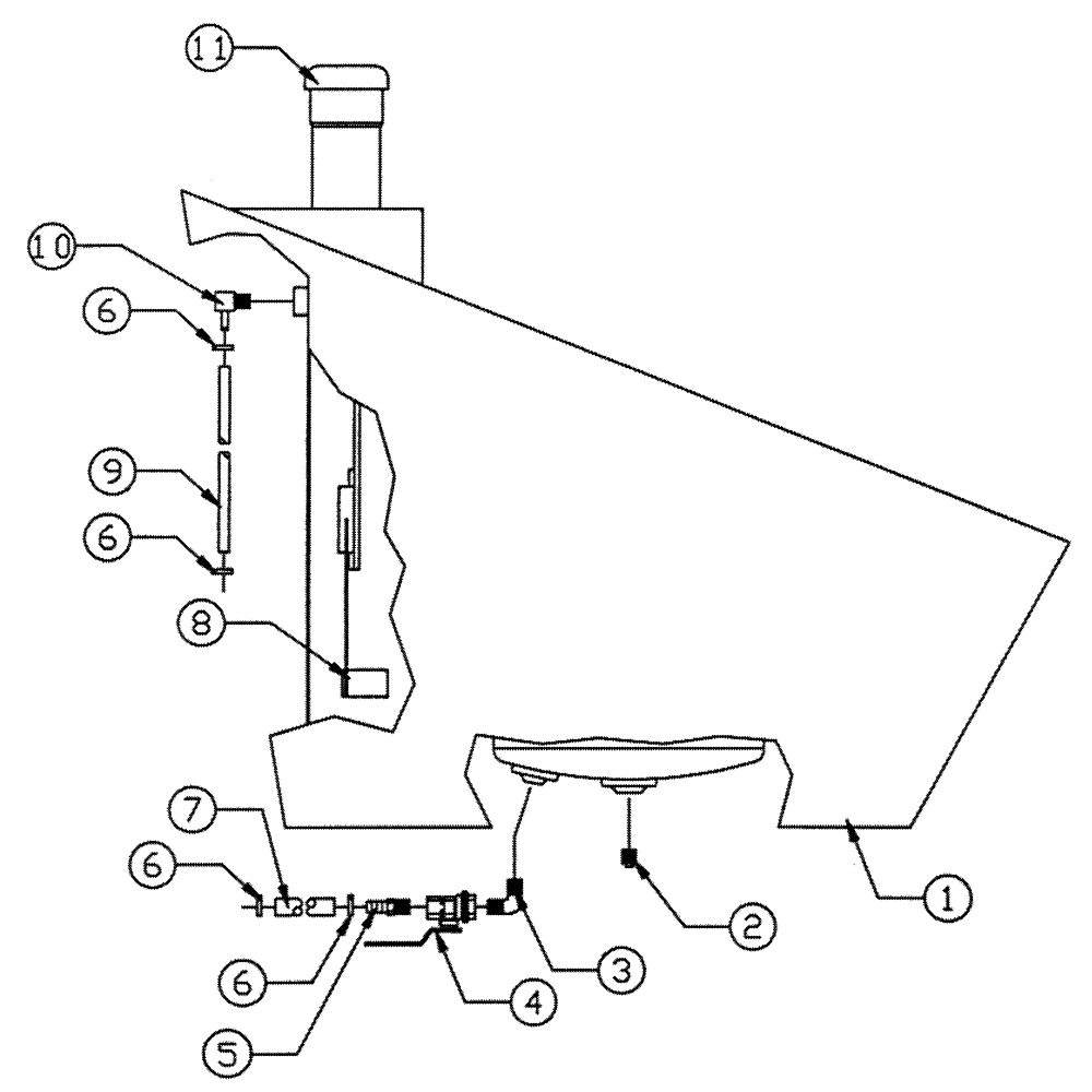 Схема запчастей Case IH PATRIOT NT - (03-001) - FUEL TANK ASSEMBLY Suspension & Frame