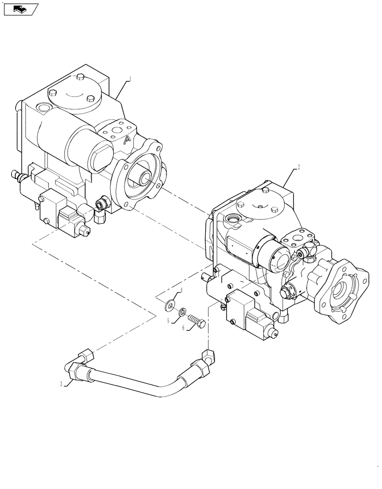 Схема запчастей Case IH 635 - (29.212.01) - TANDEM PUMP ASSEMBLY, HYDROSTATIC (29) - HYDROSTATIC DRIVE