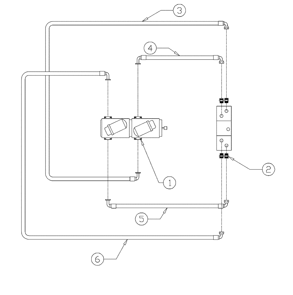 Схема запчастей Case IH PATRIOT WT - (06-009) - HYDROSTATIC PUMP TO SHIFT BLOCK Hydraulic Plumbing