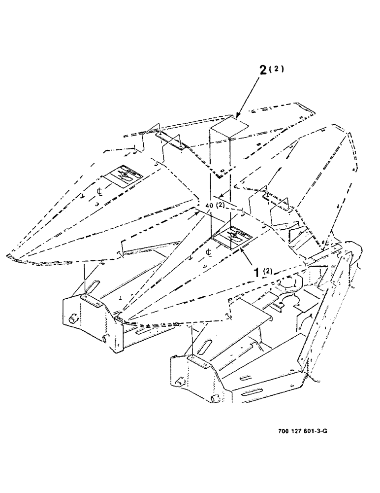 Схема запчастей Case IH 8750 - (9-2) - DECAL LOCATION DIAGRAM (90) - PLATFORM, CAB, BODYWORK AND DECALS