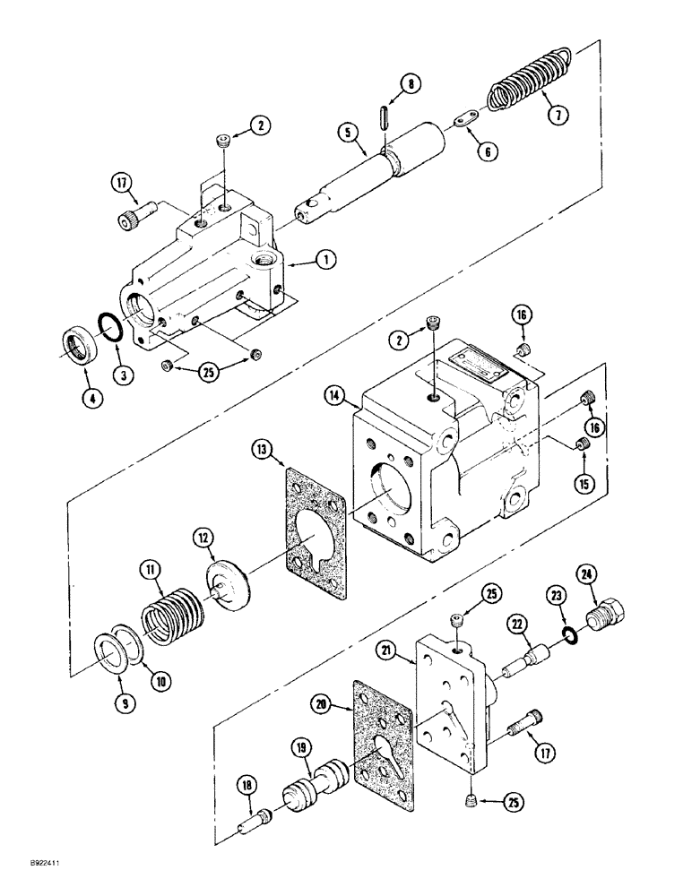 Схема запчастей Case IH 9310 - (6-024) - TRANSMISSION ASSEMBLY, CLUTCH CONTROL VALVE (06) - POWER TRAIN