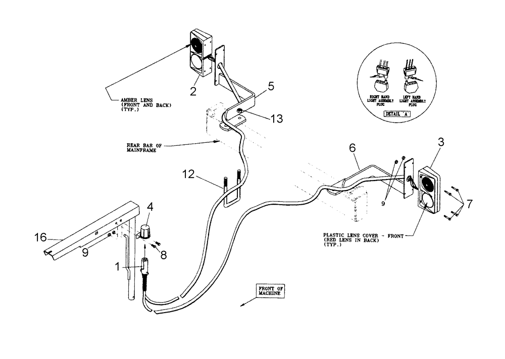 Схема запчастей Case IH 5300 - (55.404.01) - WARNING AND TAILLIGHT KIT 2006 AND PRIOR UNITS (04) - ELECTRICAL SYSTEMS