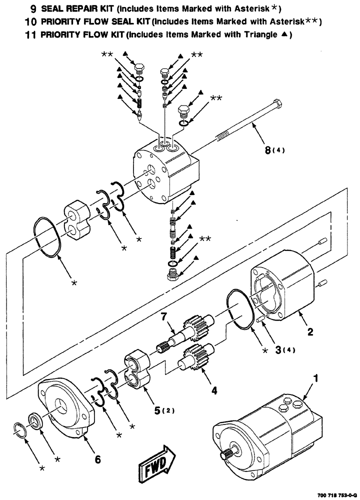 Схема запчастей Case IH 8870 - (08-08) - HYDRAULIC GEAR PUMP ASSEMBLY (35) - HYDRAULIC SYSTEMS