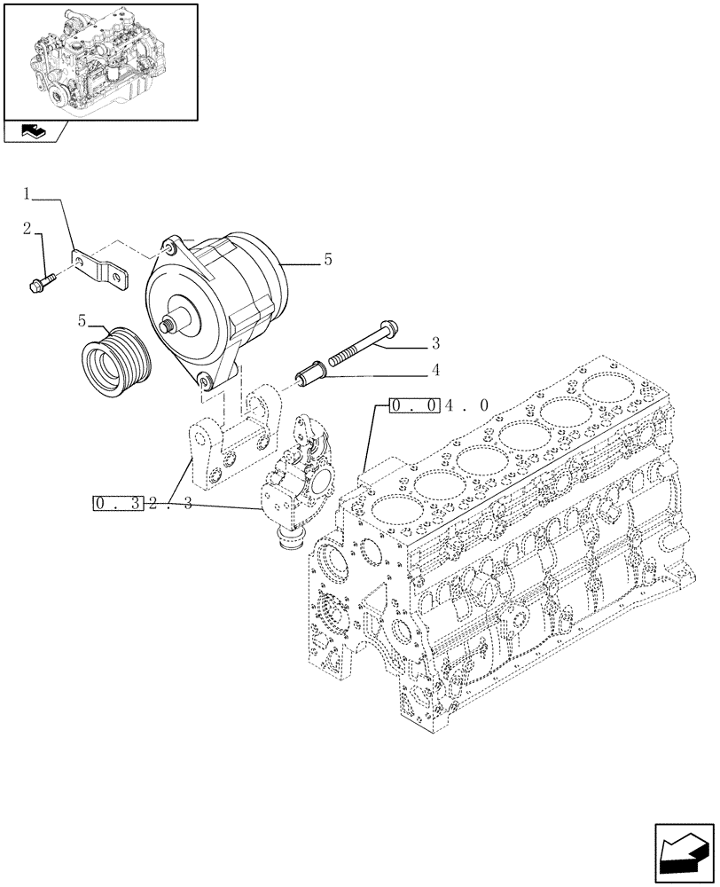 Схема запчастей Case IH F4HE9687G J101 - (0.40.0) - ALTERNATOR (2855457 - 2855466) 